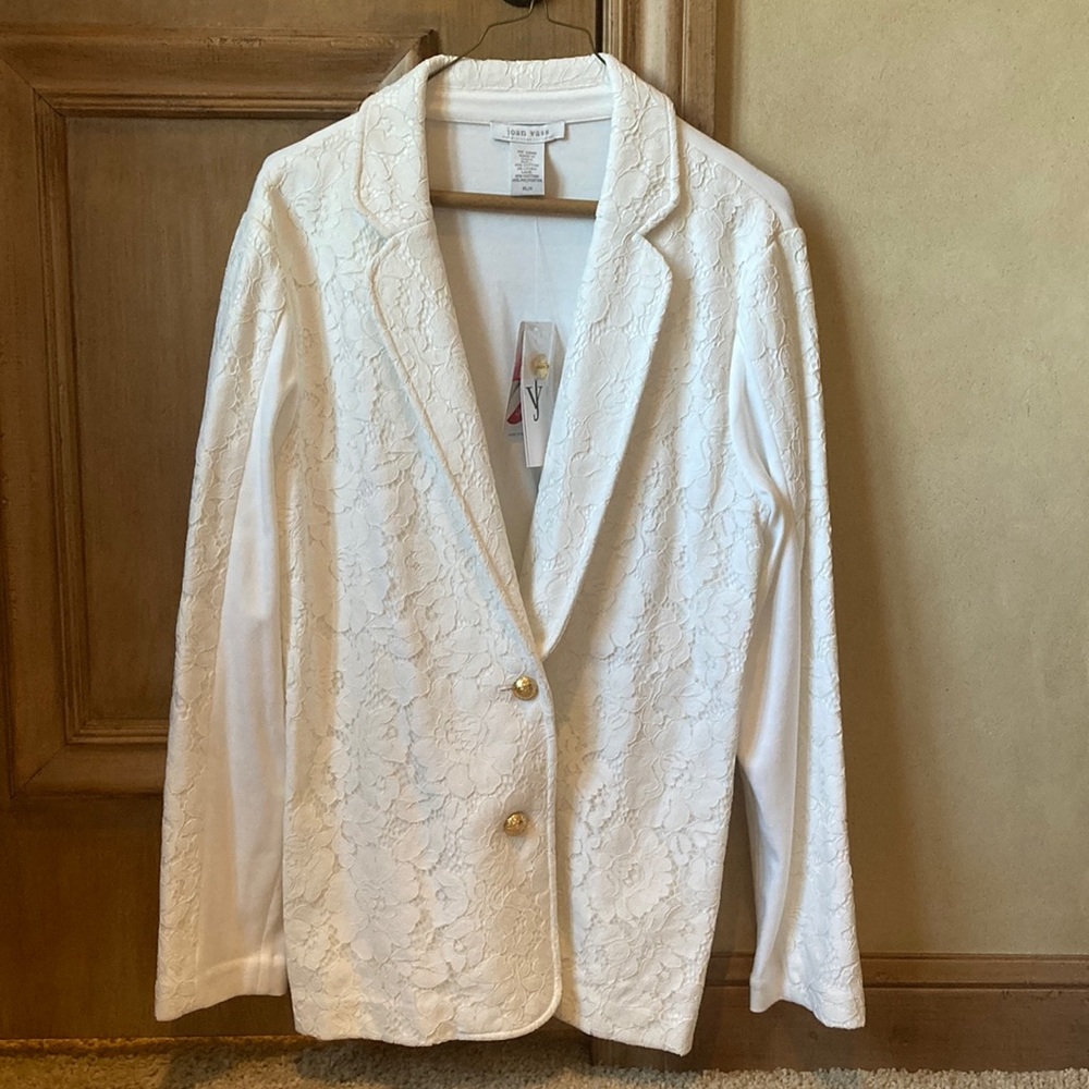 Joan Vass White Jacket/NWT XL
